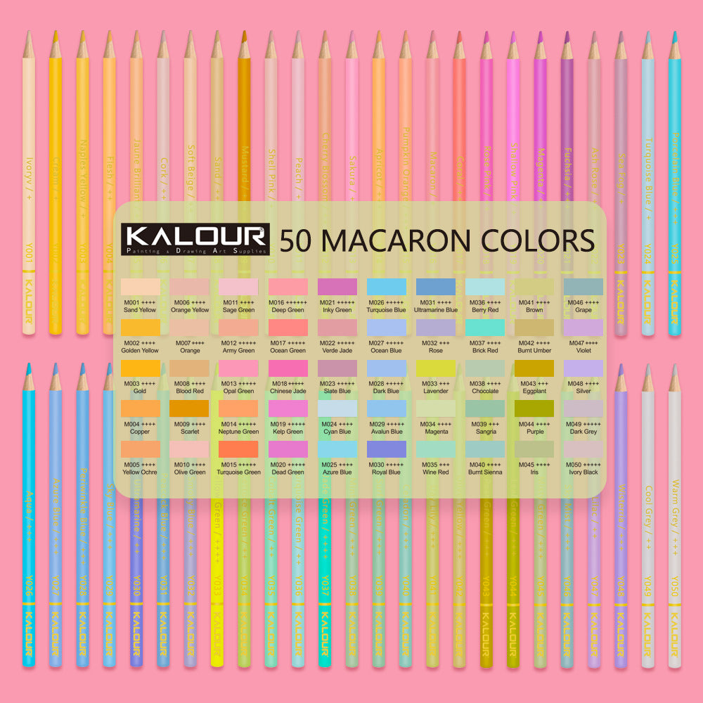 KALOUR 50 Macaron Colored Pencils
