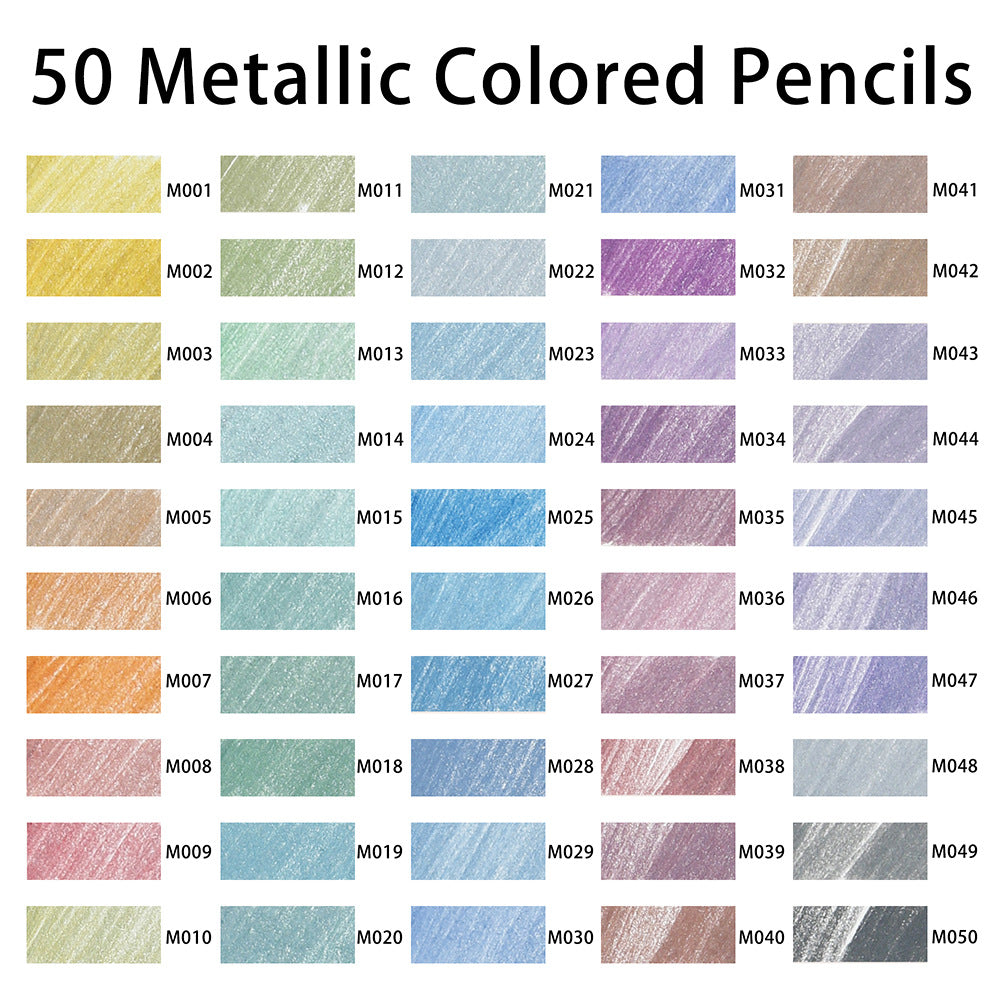KALOUR 50 Metallic Colored Pencils