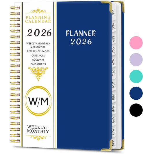 2026 Planner Notebook A5 Spiral Calendar 5 Colors