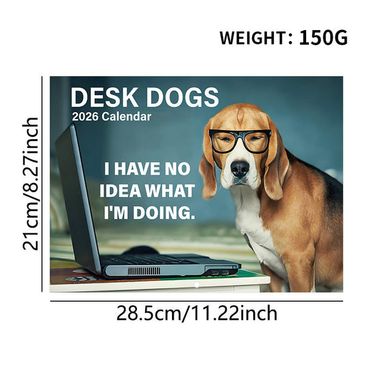 2026 New Stylish Dogs Pooping Creative Calendar