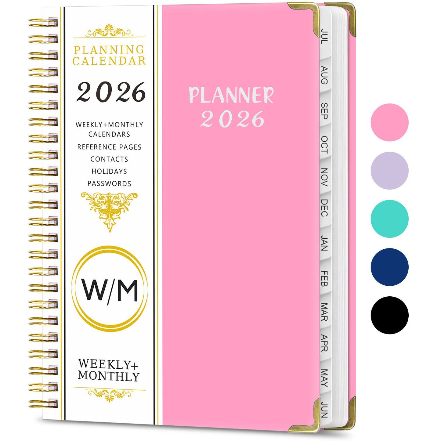 2026 Planner Notebook A5 Spiral Calendar 5 Colors