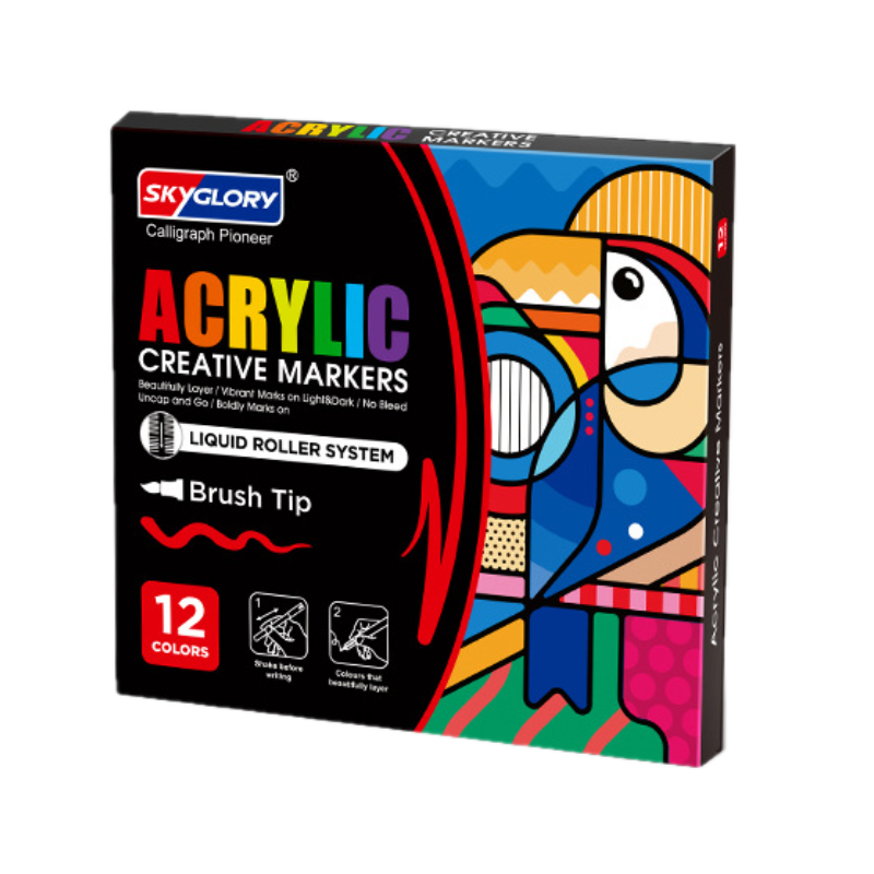 Direct-liquid Acrylic Marker Set 12/24/36 Colors