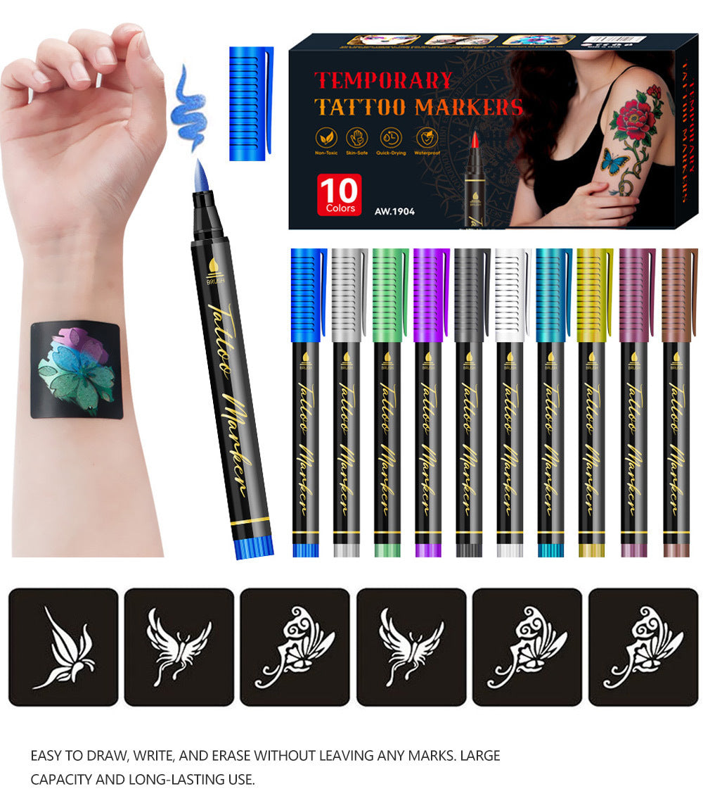 Temporary Tattoo Markers Set