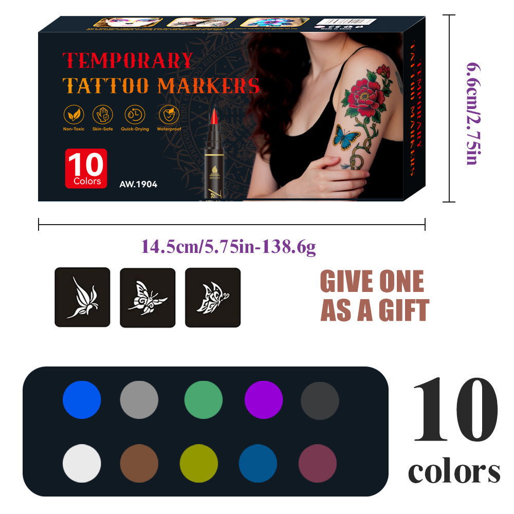Temporary Tattoo Markers Set
