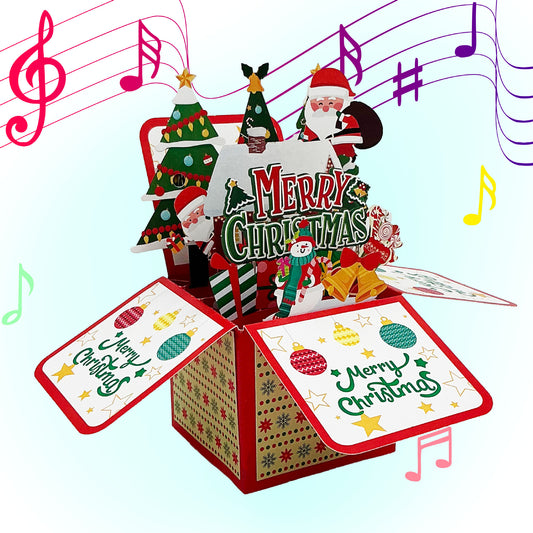 Christmas Santa Claus Pop-up 3D Greeting Card