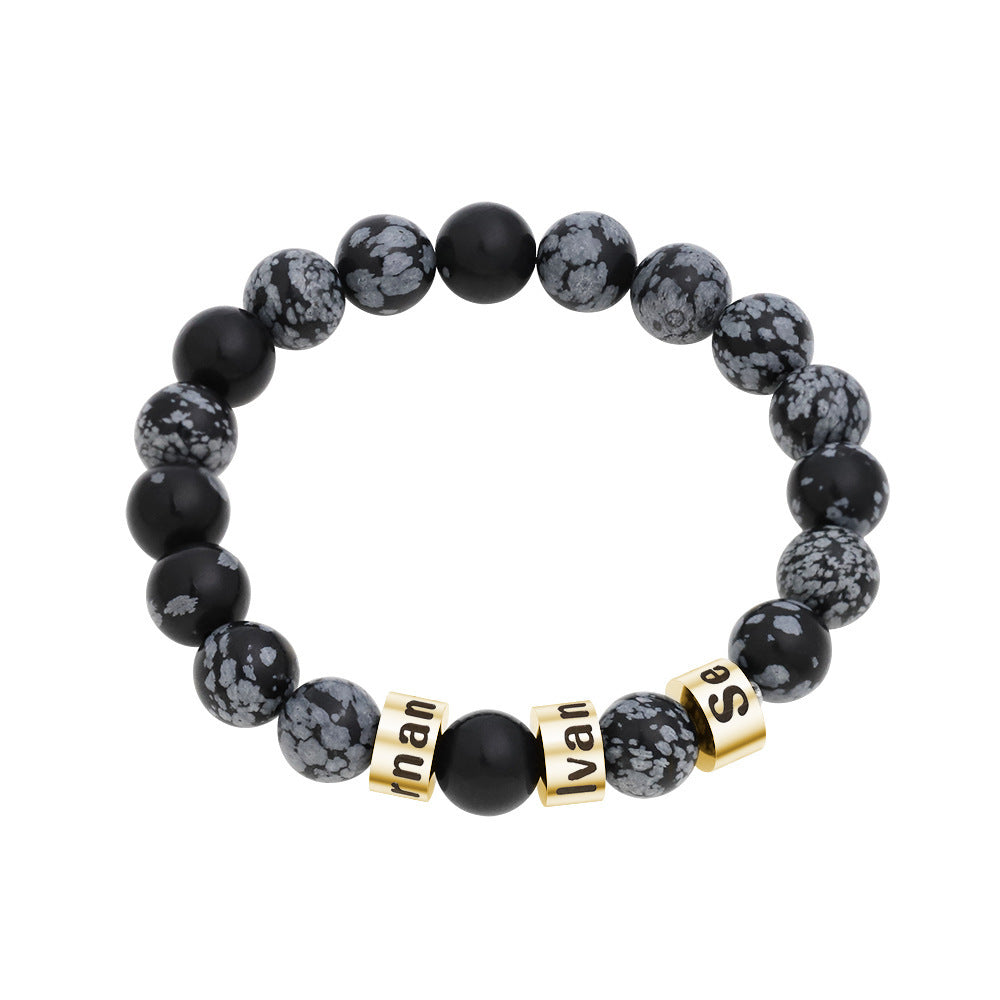 Personalize|Alabaster CustomText Hommes Bracelet