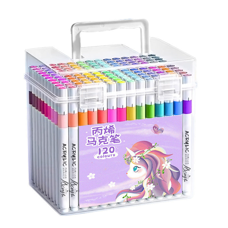 120 Colors Acrylic Paint Markers Children's Cartoon Drawing Pens