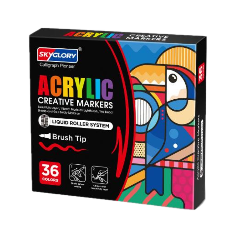 Direct-liquid Acrylic Marker Set 12/24/36 Colors