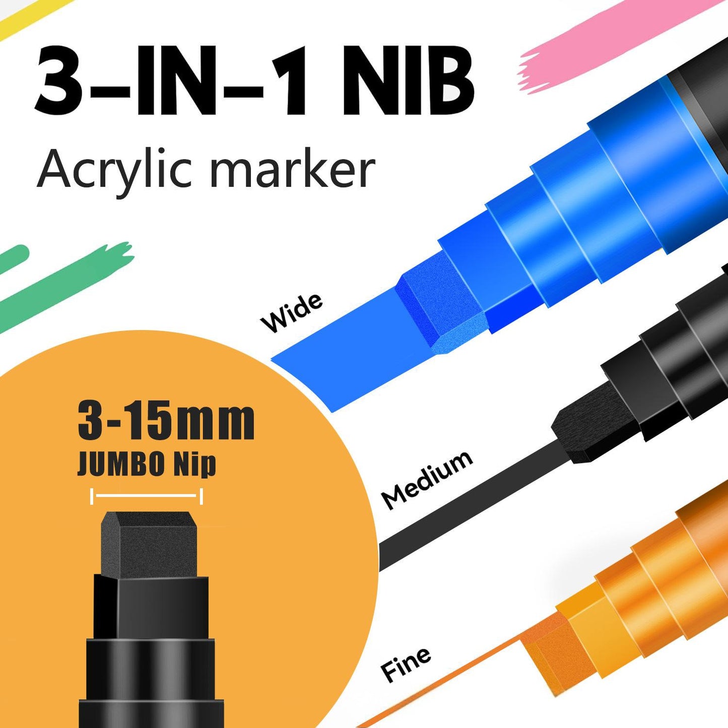 Acrylic Marker 15mm High-capacity