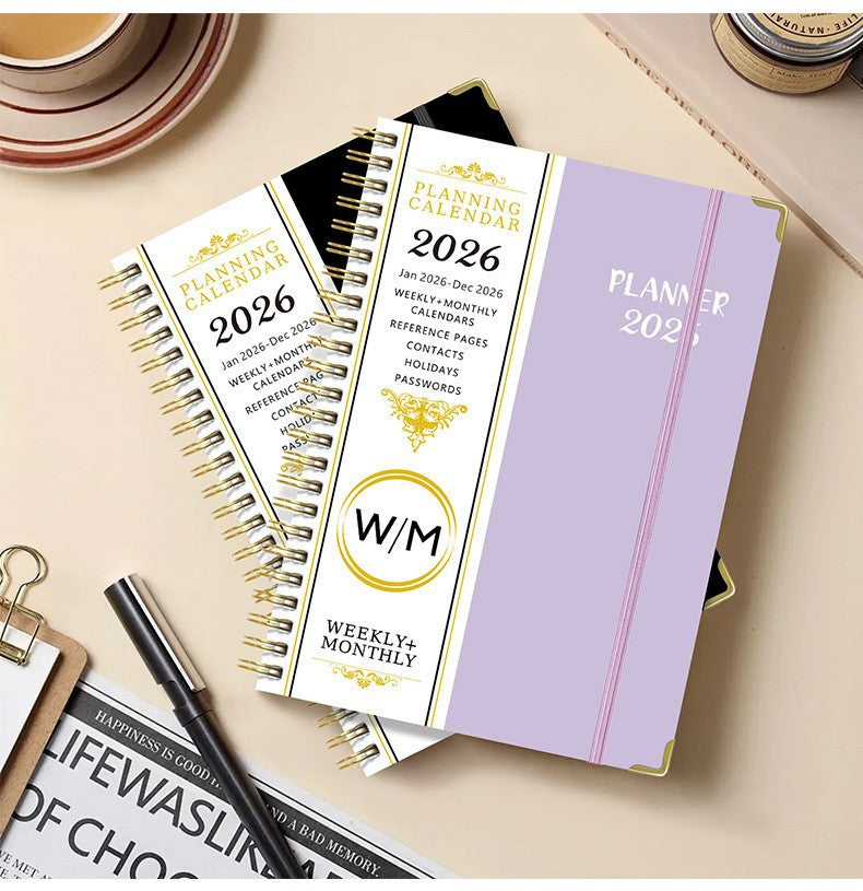 2026 Planner Notebook A5 Spiral Calendar 5 Colors