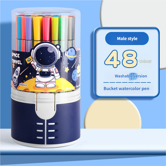 48-Color Washable Watercolor Markers for Kids  Art Painting Supplies for Kindergarten & Elementary School