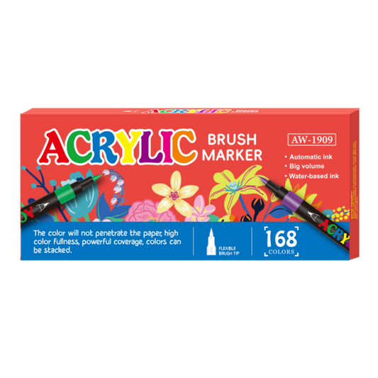 Soft-tip Acrylic Marker Art Set 36/48/60/80/120/168 Colors