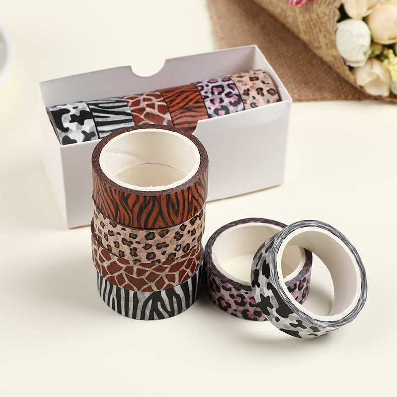 Animal Print Washi Tape - 6 rolls per box