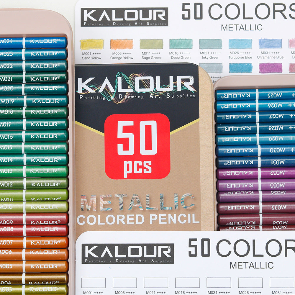 KALOUR 50 Metallic Colored Pencils