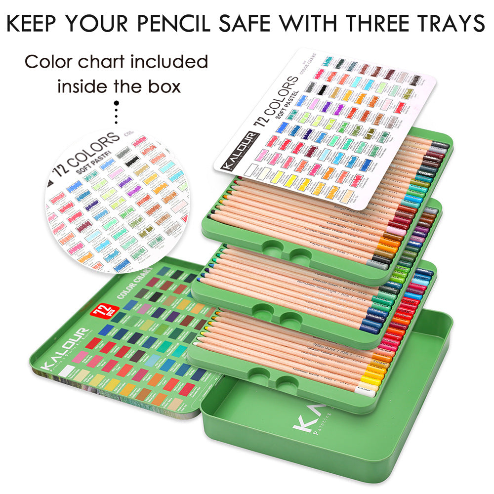 KALOUR 72 Pro Pastel Chalk Colored Pencils