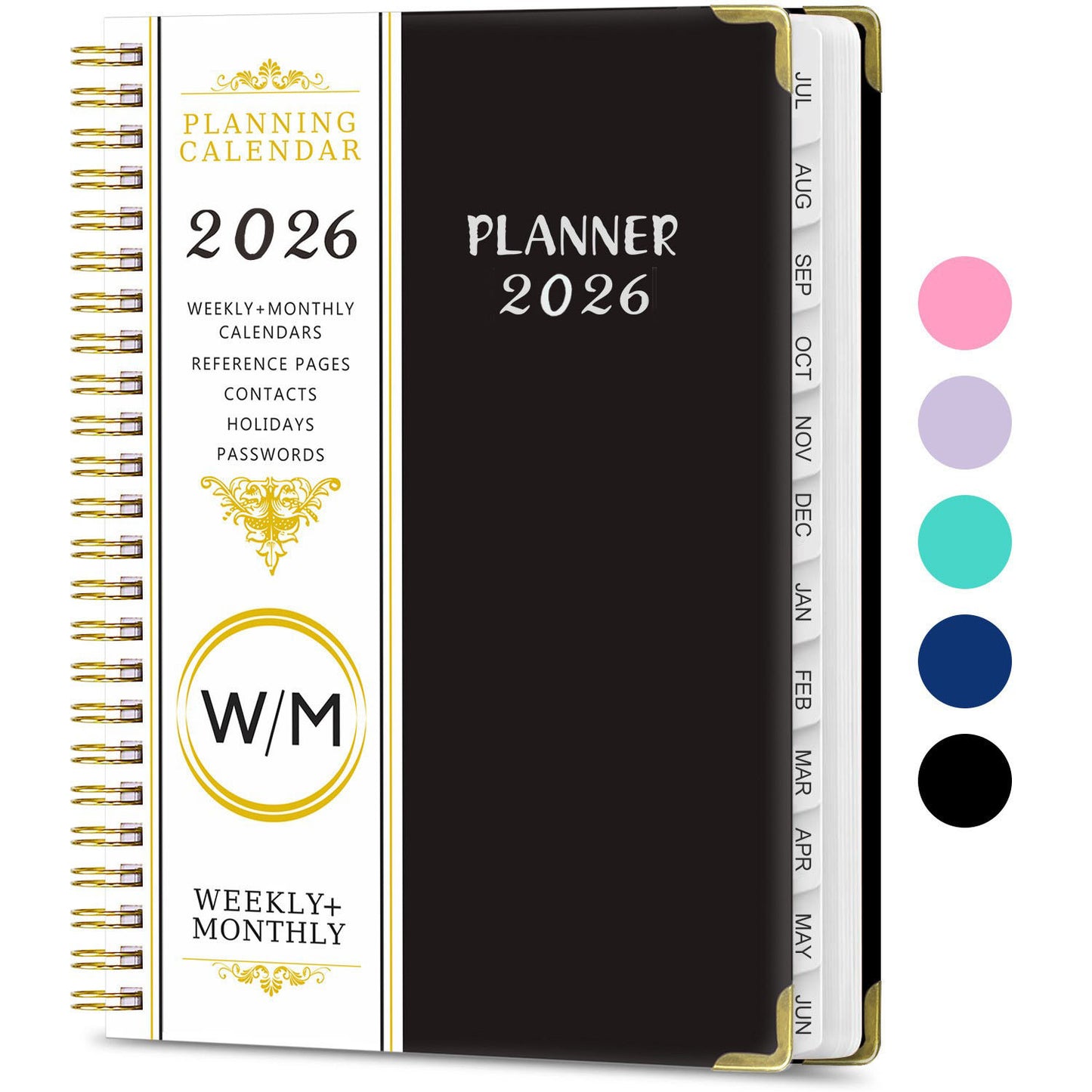 2026 Planner Notebook A5 Spiral Calendar 5 Colors
