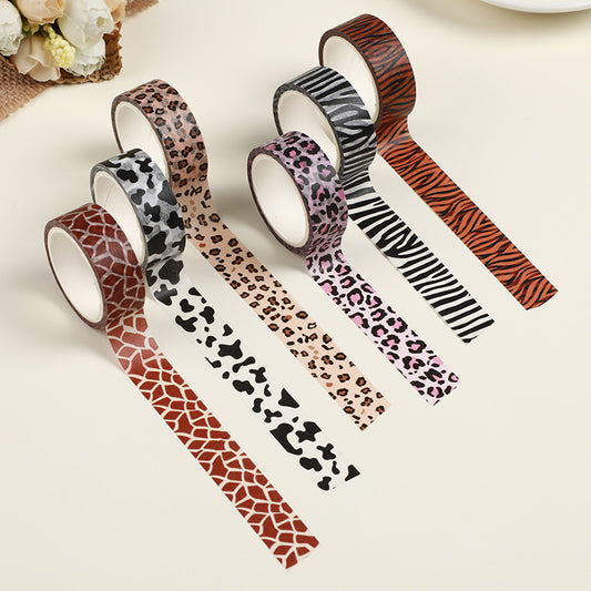 Animal Print Washi Tape - 6 rolls per box