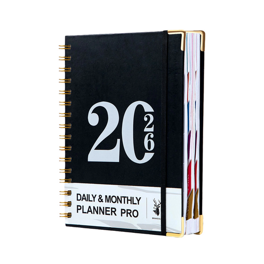 2026 Planner Notebook Coil Calendar A Weekly And Monthly Organizer for 365 Days A5 400 Pages