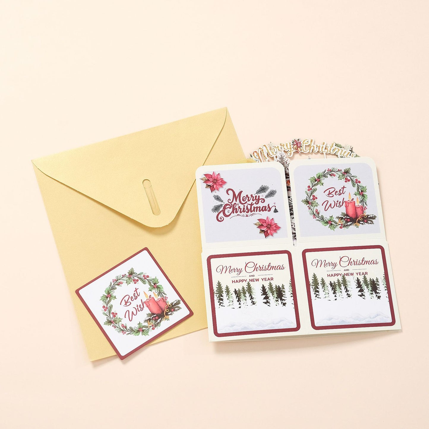 Christmas Snowy House View Pop-up 3D Greeting Card