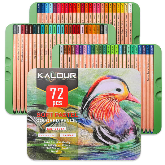 KALOUR 72 Pro Pastel Chalk Colored Pencils