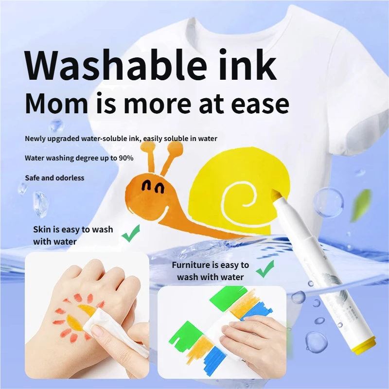 Touchmark Watercolor Pens - 36 Colors Washable Non-Toxic for Toddlers