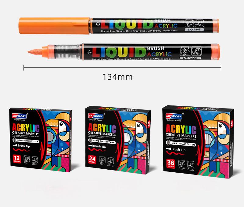 Direct-liquid Acrylic Marker Set 12/24/36 Colors
