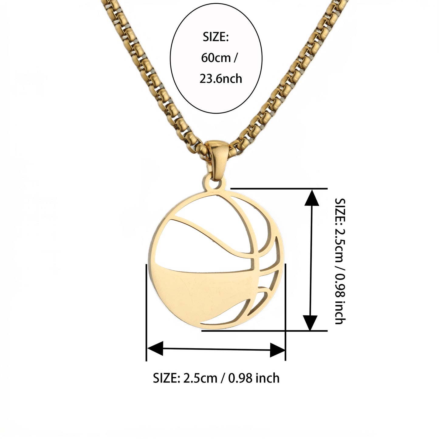 Personalize|Basketball Pendant Necklace
