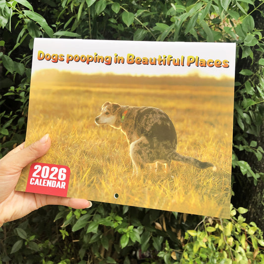 2026 New Stylish Dogs Pooping Creative Calendar