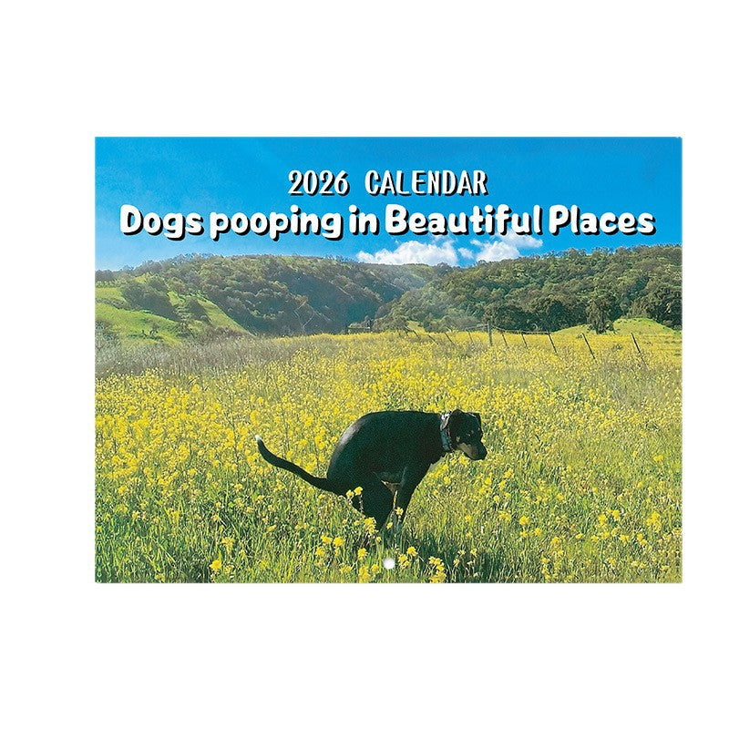 2026 New Stylish Dogs Pooping Creative Calendar