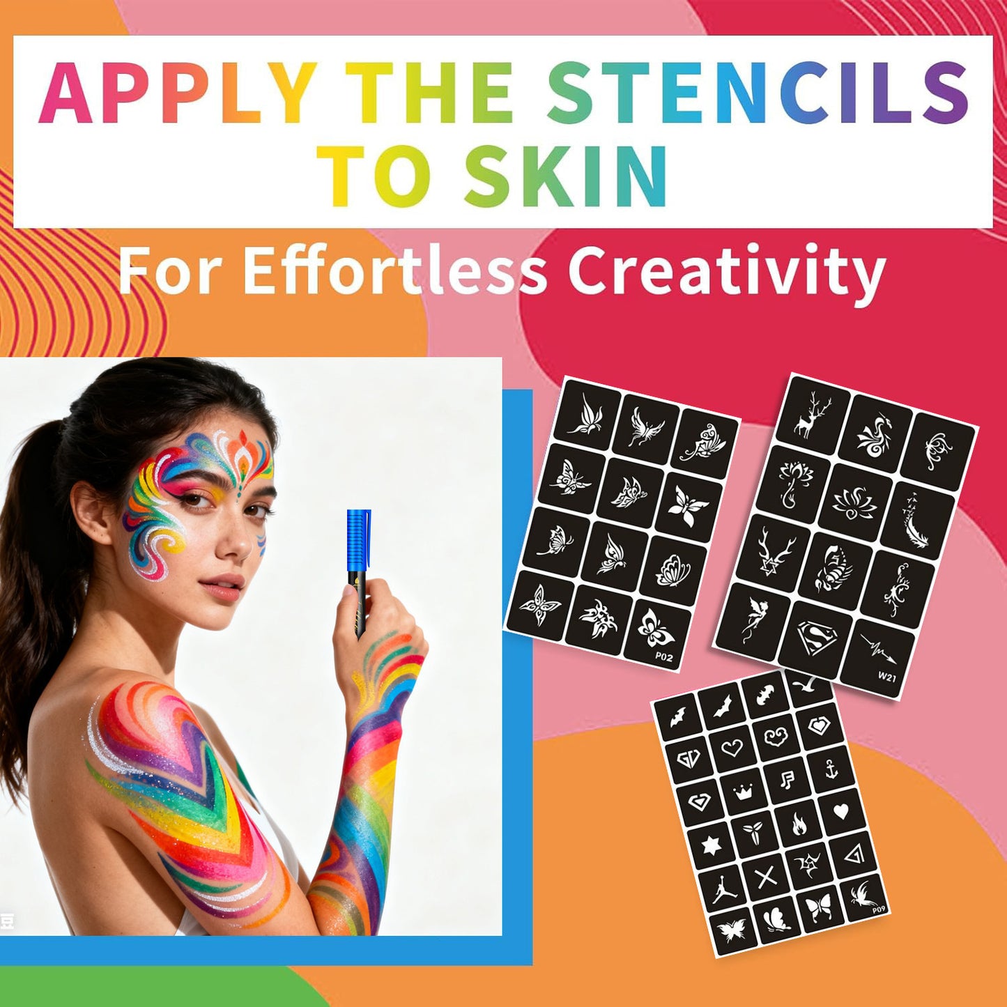 Temporary Tattoo Markers Set