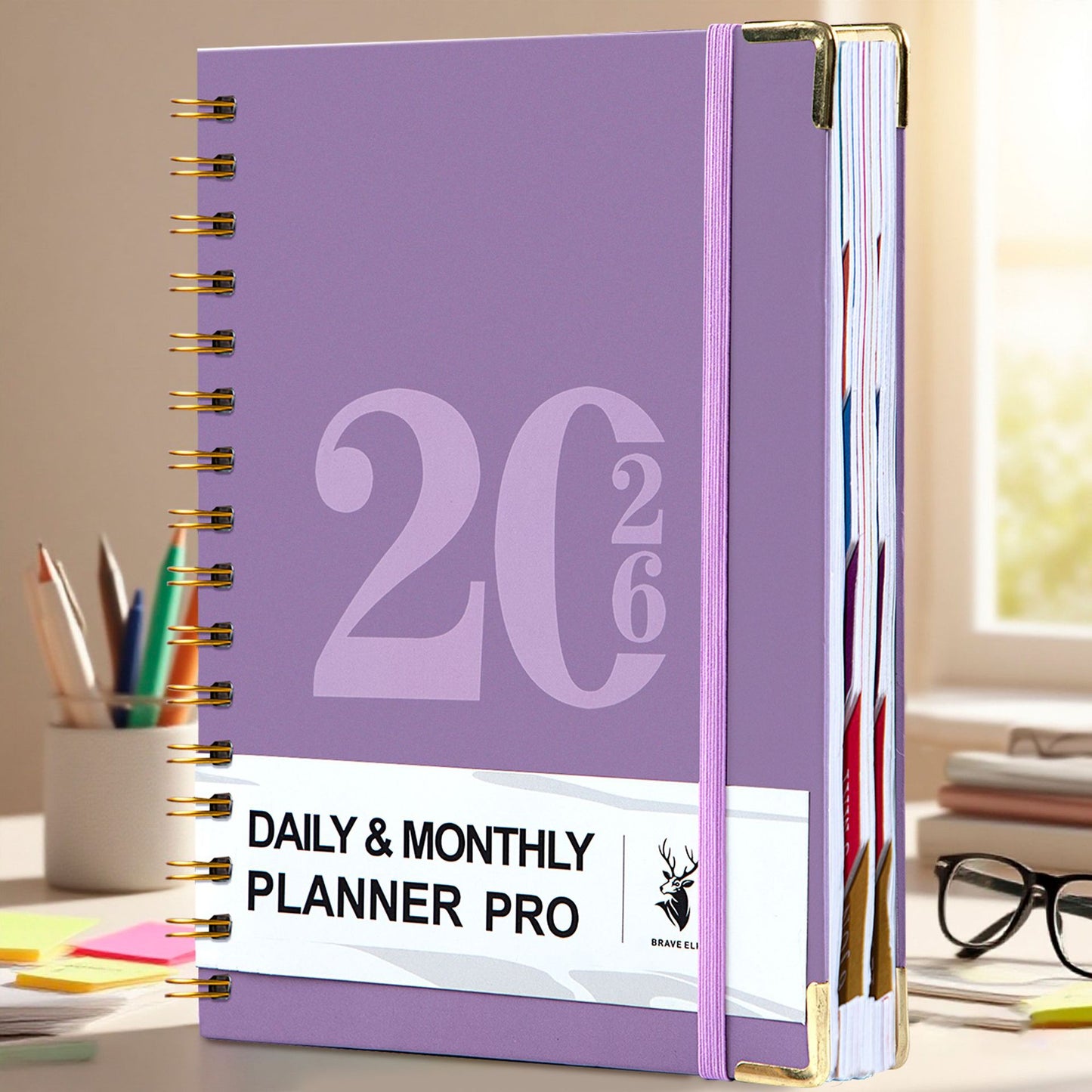 2026 Planner Notebook Coil Calendar A Weekly And Monthly Organizer for 365 Days A5 400 Pages