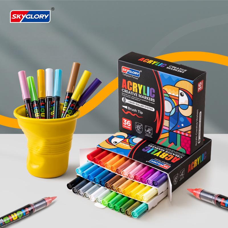 Direct-liquid Acrylic Marker Set 12/24/36 Colors