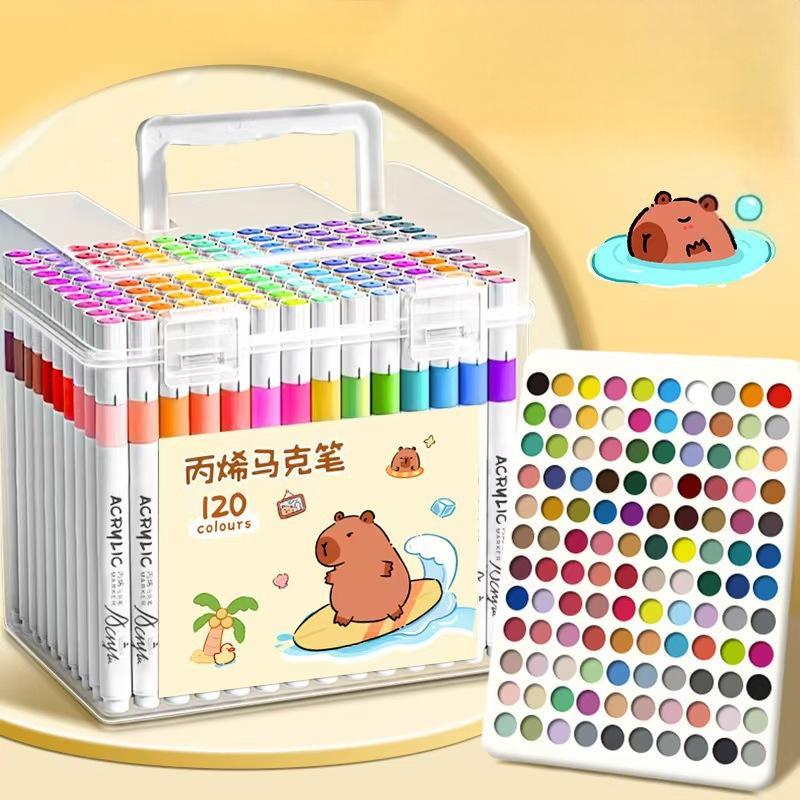 120 Colors Acrylic Paint Markers Children's Cartoon Drawing Pens