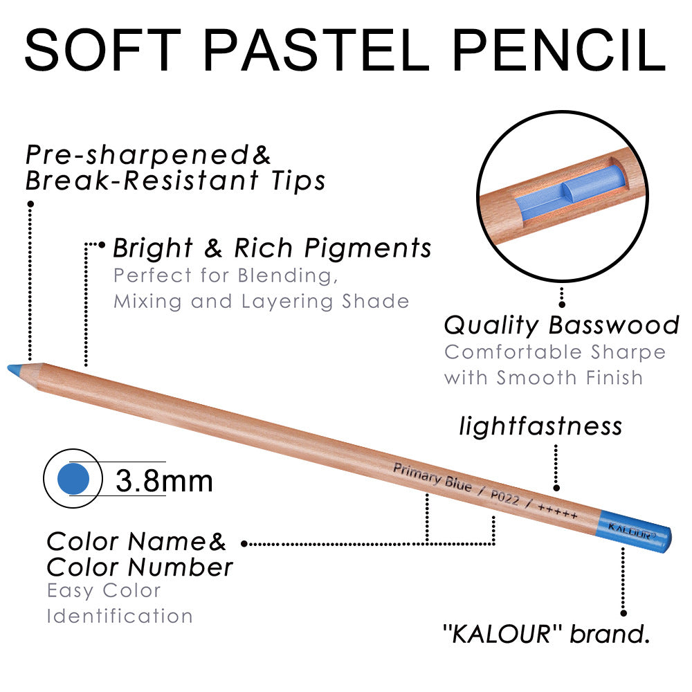 KALOUR 72 Pro Pastel Chalk Colored Pencils