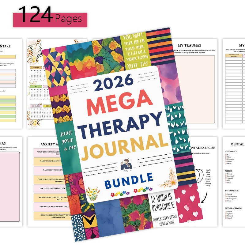 2026 Mega Therapy Journal Mental Wellness Gift for Adults