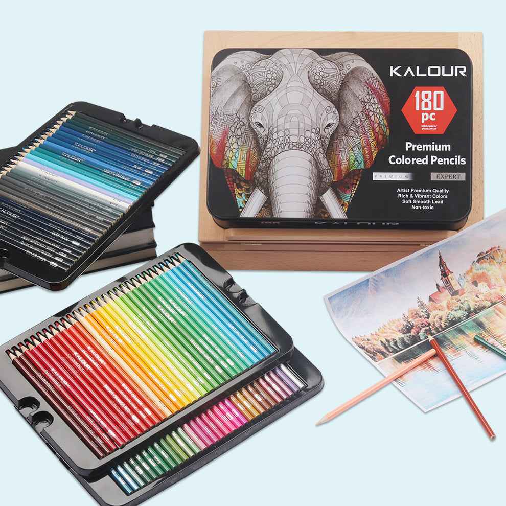 KALOUR 180 Oil Based Colored Pencil Set