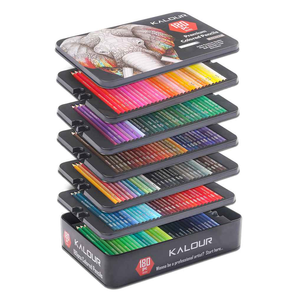 KALOUR 180 Oil Based Colored Pencil Set