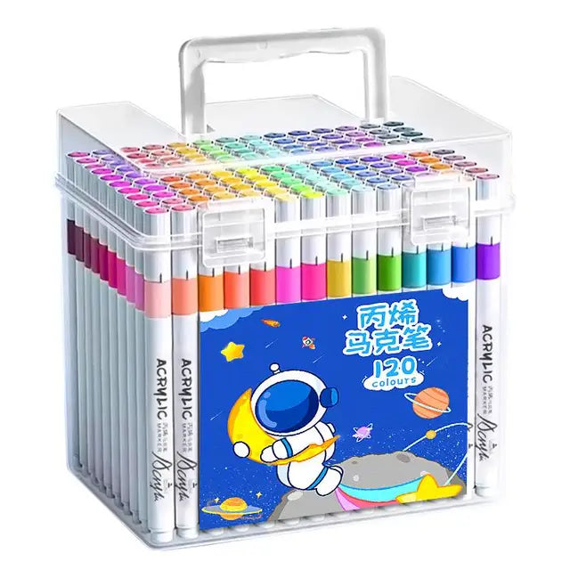 120 Colors Acrylic Paint Markers Children's Cartoon Drawing Pens