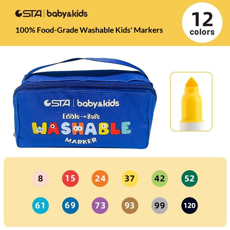 Food-Grade Washable Baby Markers-Single Nib