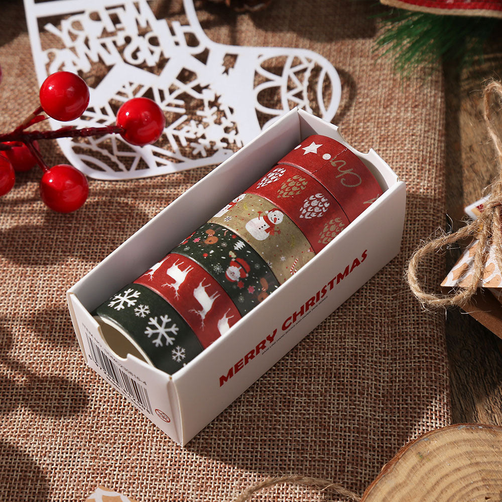 Christmas Washi Paper Journal Tape - 6 rolls per box