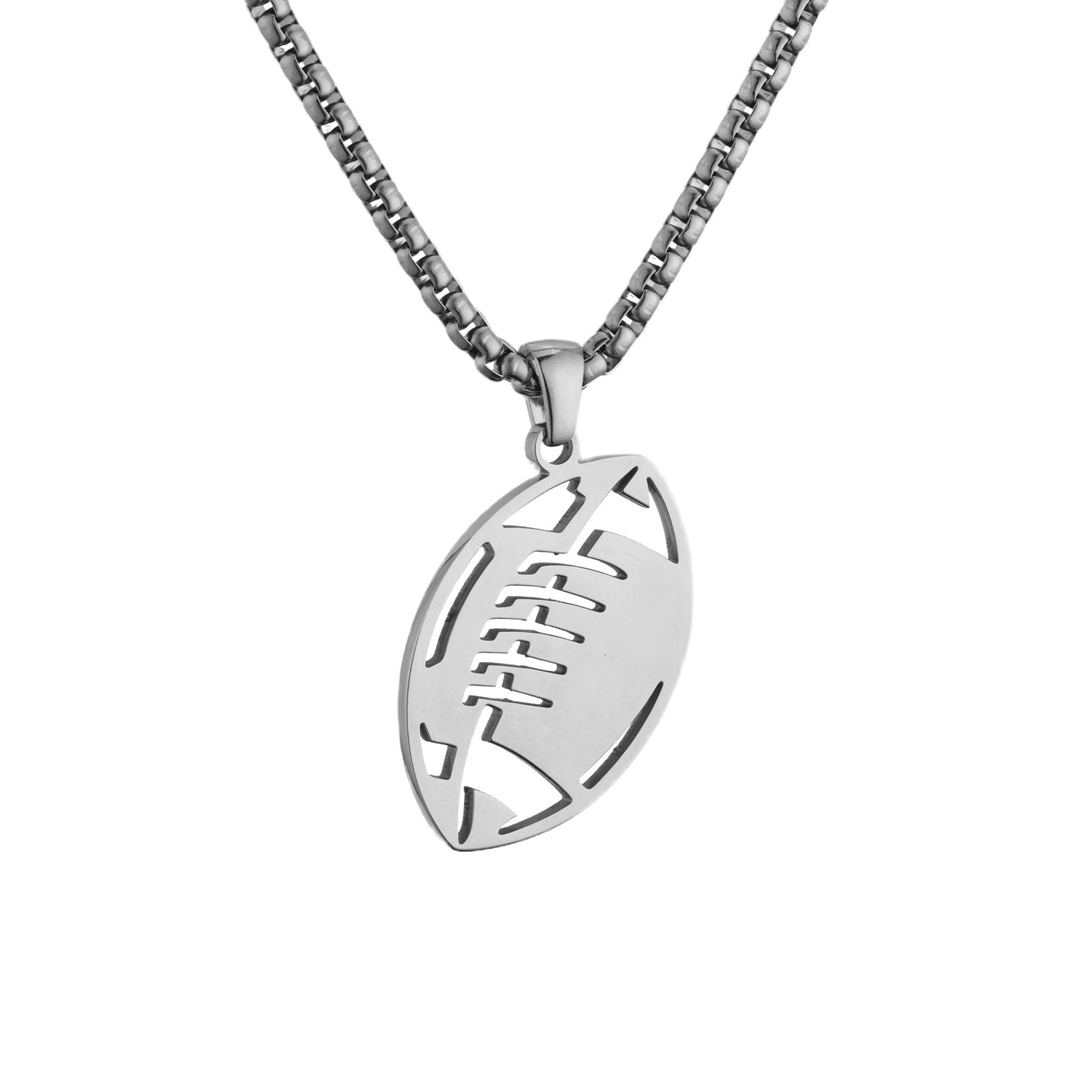 Personalize|Engraved Football Pendant Necklace