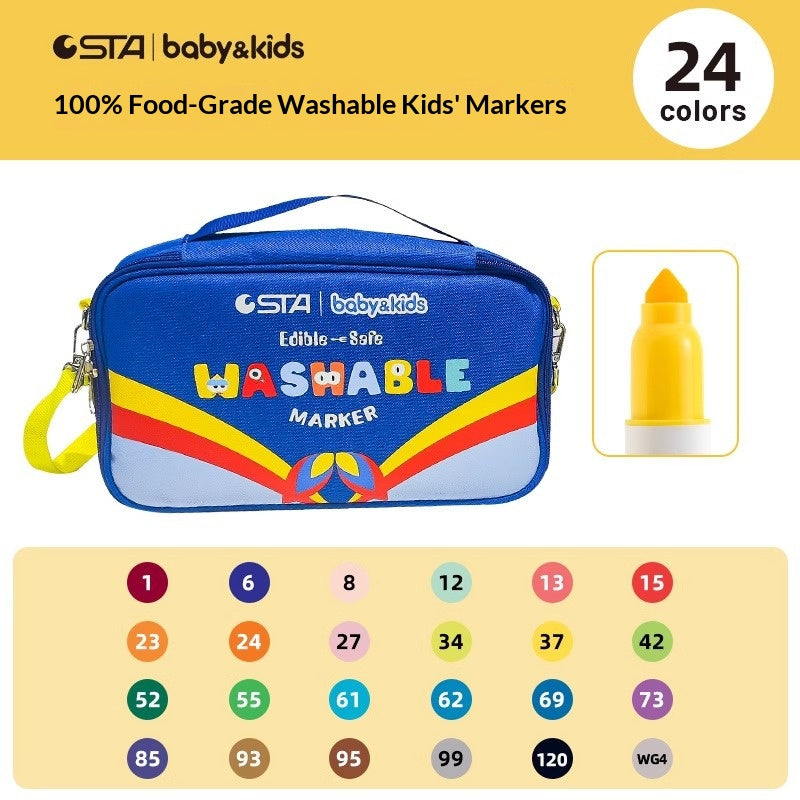 Food-Grade Washable Baby Markers-Single Nib