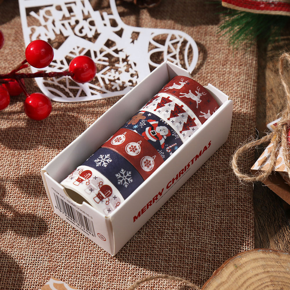Christmas Washi Paper Journal Tape - 6 rolls per box