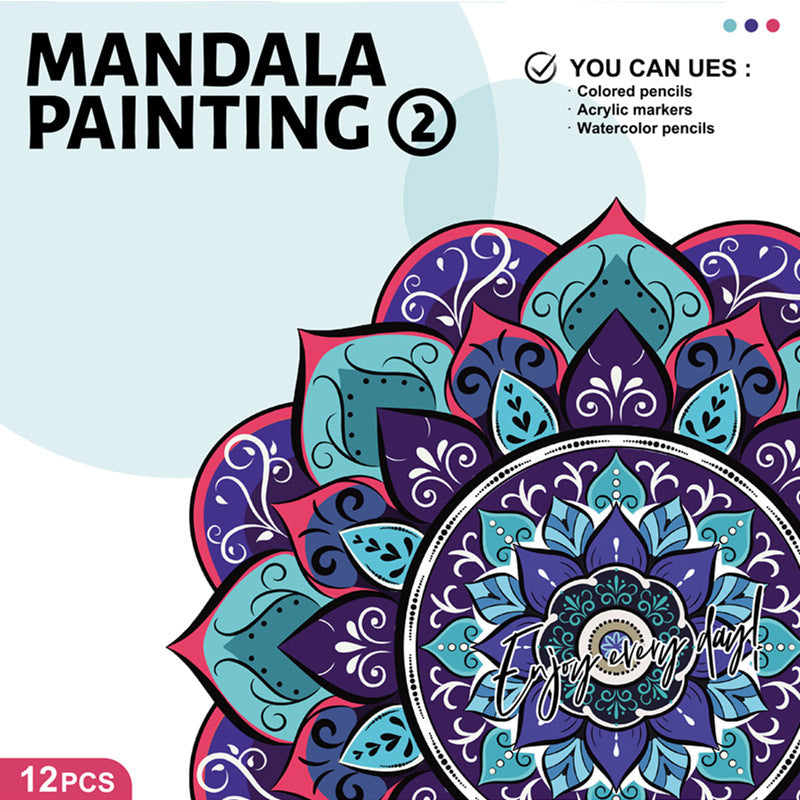 Datura Flower Stress Relief Coloring Book - 12 Sheets