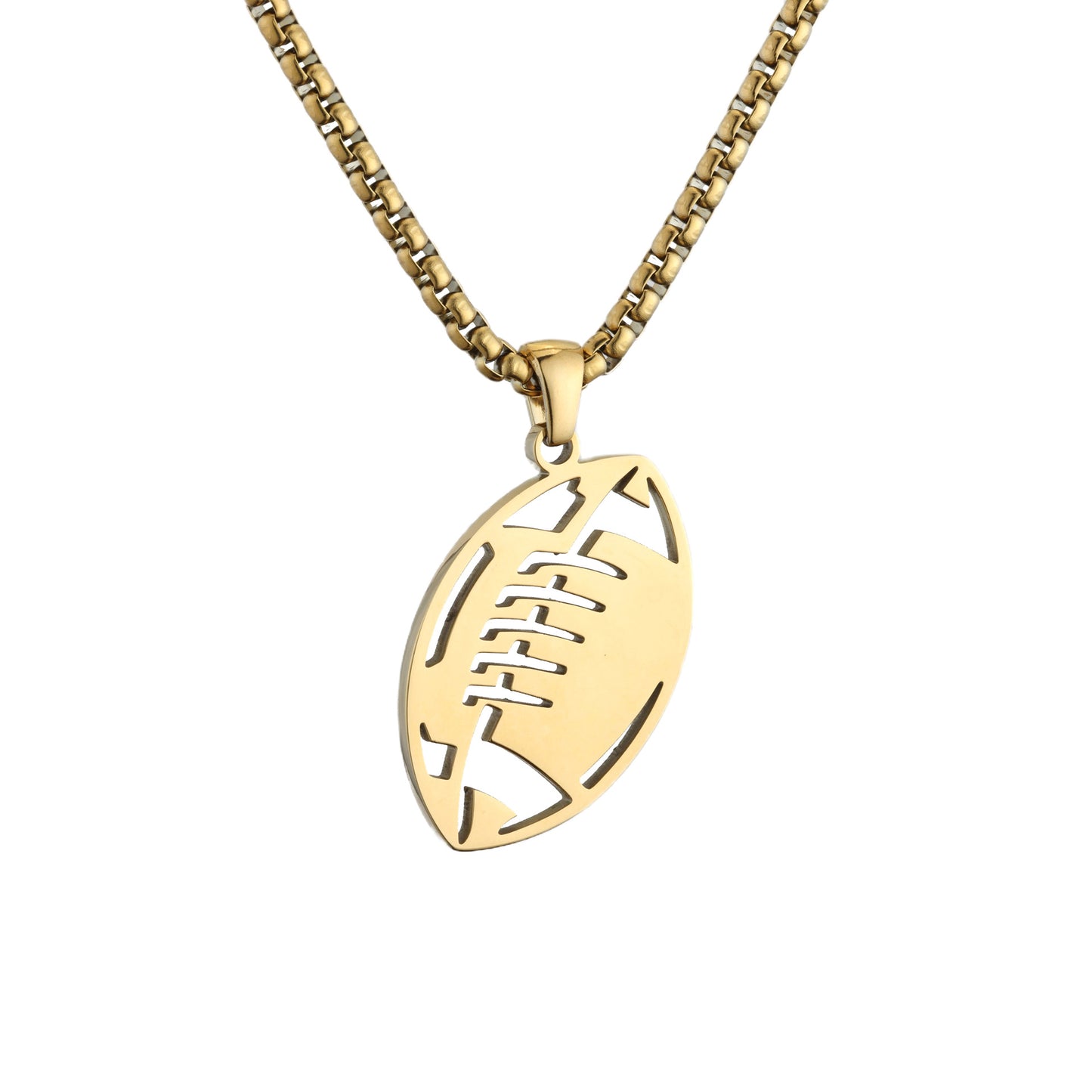 Personalize|Engraved Football Pendant Necklace
