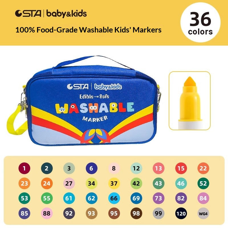 Food-Grade Washable Baby Markers-Single Nib