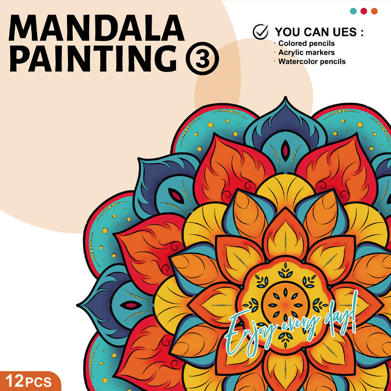 Datura Flower Stress Relief Coloring Book - 12 Sheets