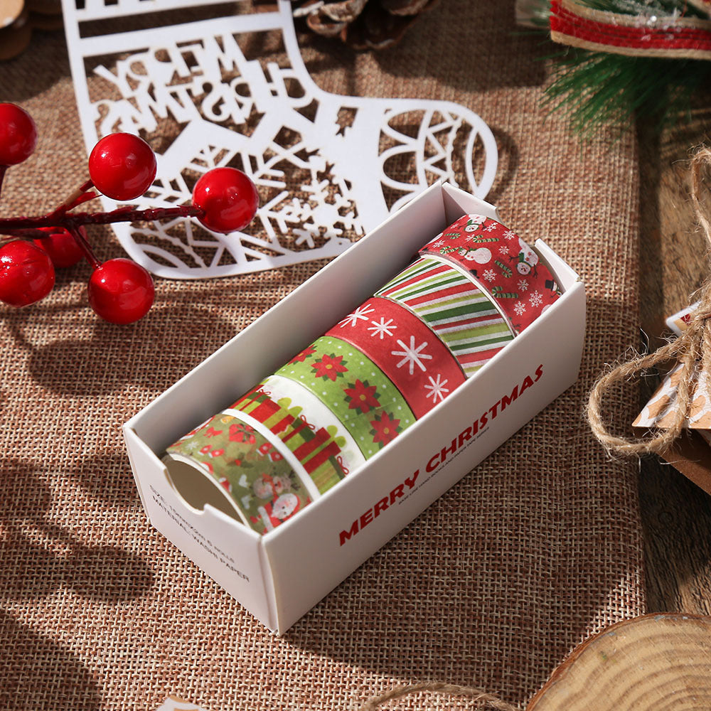 Christmas Washi Paper Journal Tape - 6 rolls per box