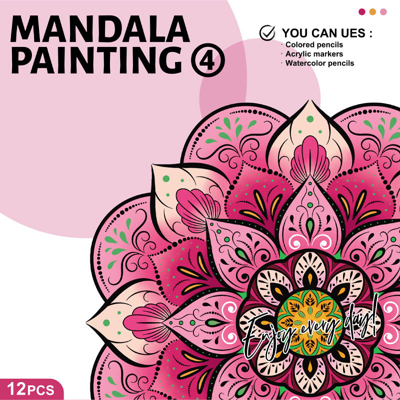 Datura Flower Stress Relief Coloring Book - 12 Sheets