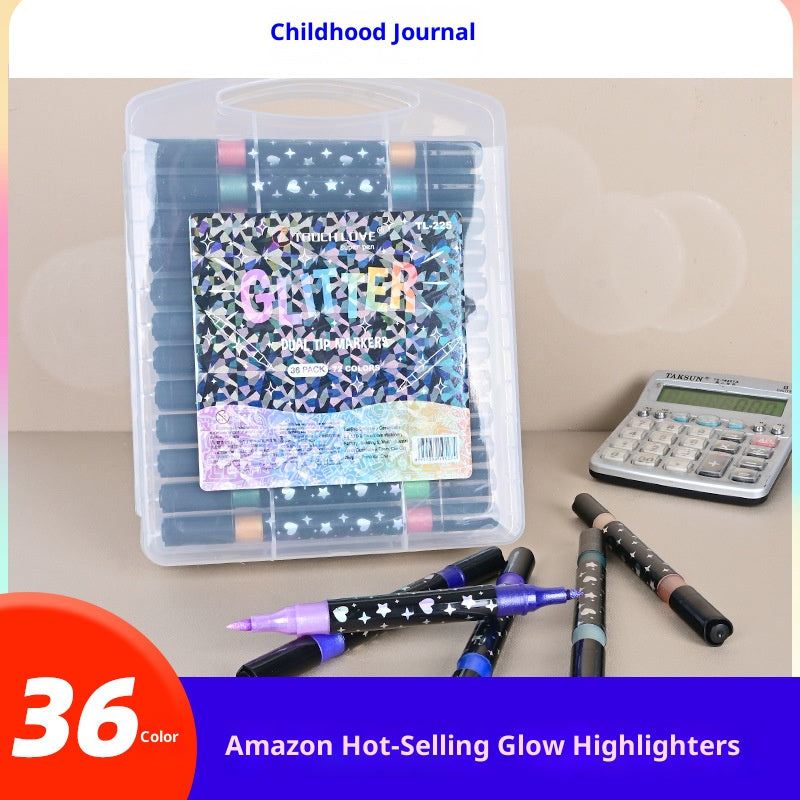 Popular Dual-Ended Flash Pen - 12/24/36/48 Colors